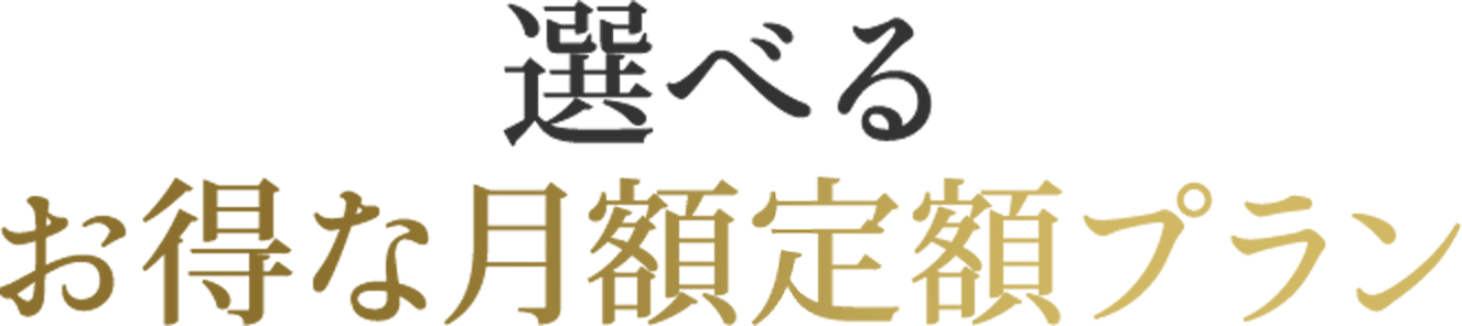 選べる3つのお得な定額プラン