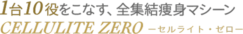1台10役をこなす、全集結痩身マシーンCellulite ZEROーセルライト・ゼロー